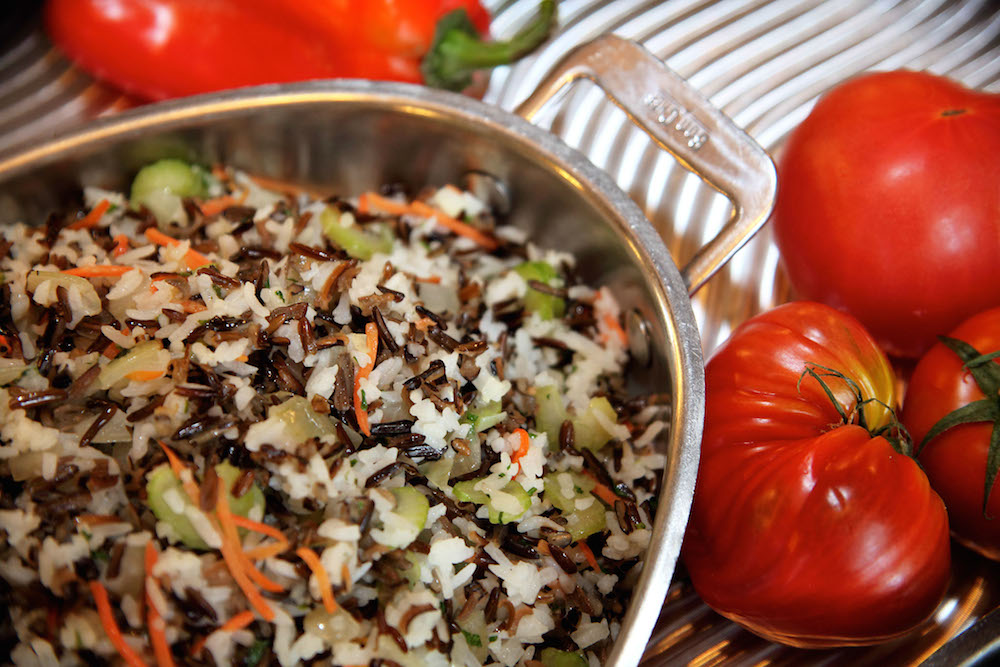White and wild rice pilaf